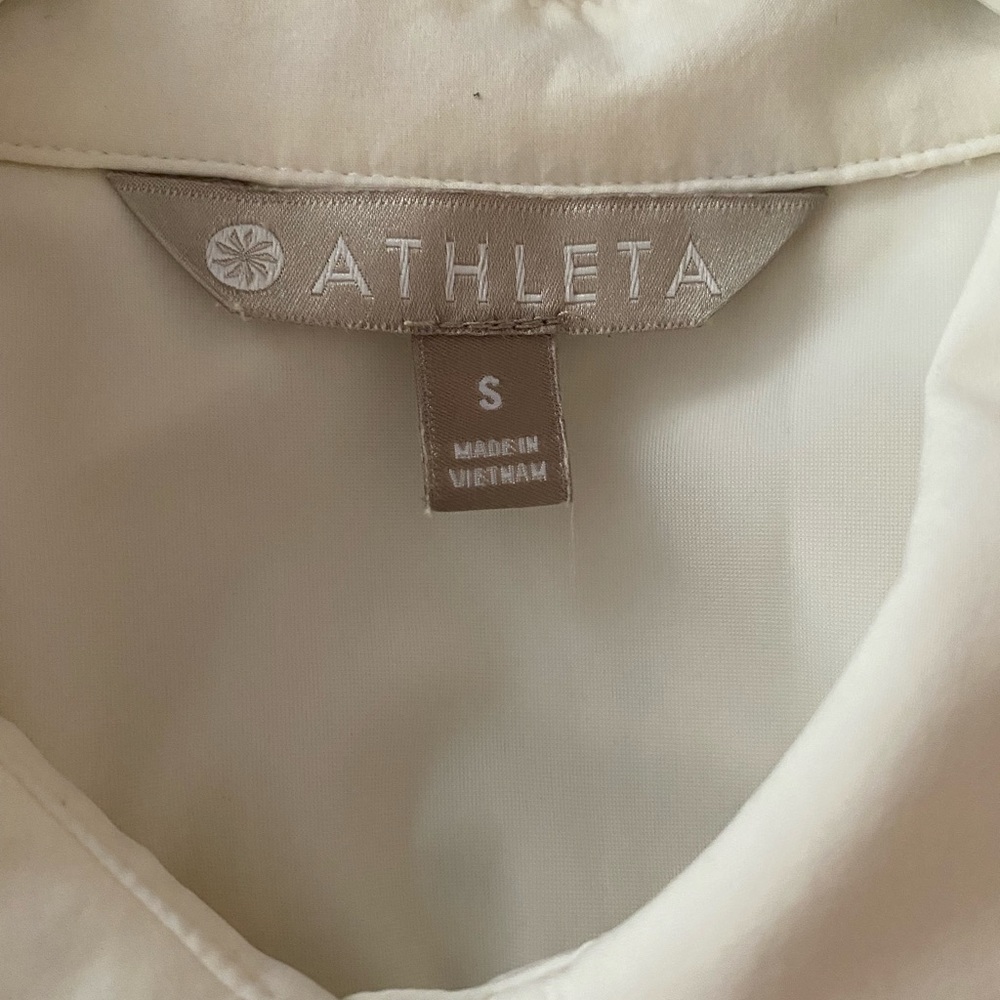 Athleta Northstar Cream Color Snap Button Shirt/ … - image 8
